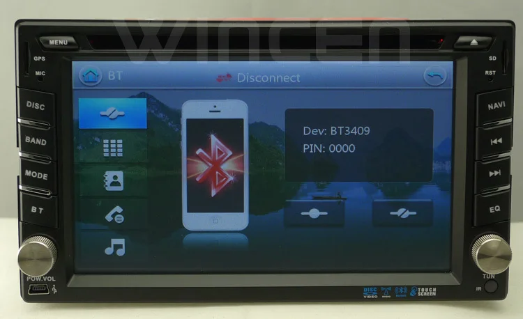 6 2 &quot1080p Автомобильный DVD GPS плеер для Din Универсальный С A10 + двухъядерный Iphone 5/6