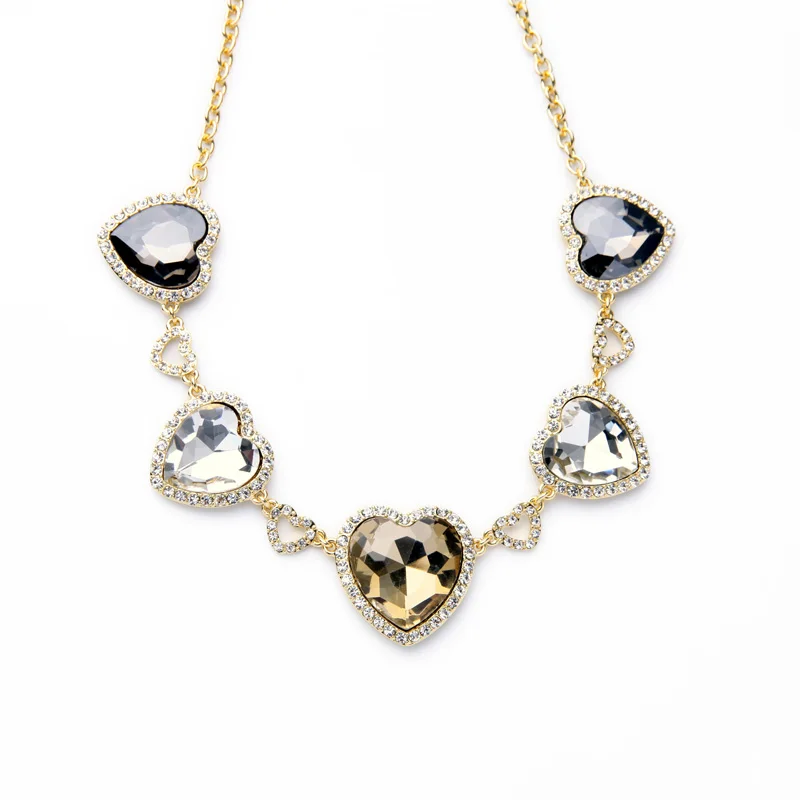 Мода 2017 чистое сердце Цепочки и ожерелья Новое поступление прекрасный Макси