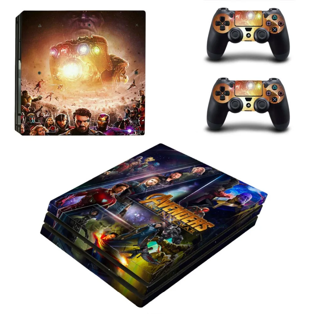 Мстители Бесконечность войны аксессуары кожа для Playstation 4 PS4 Pro консоль и