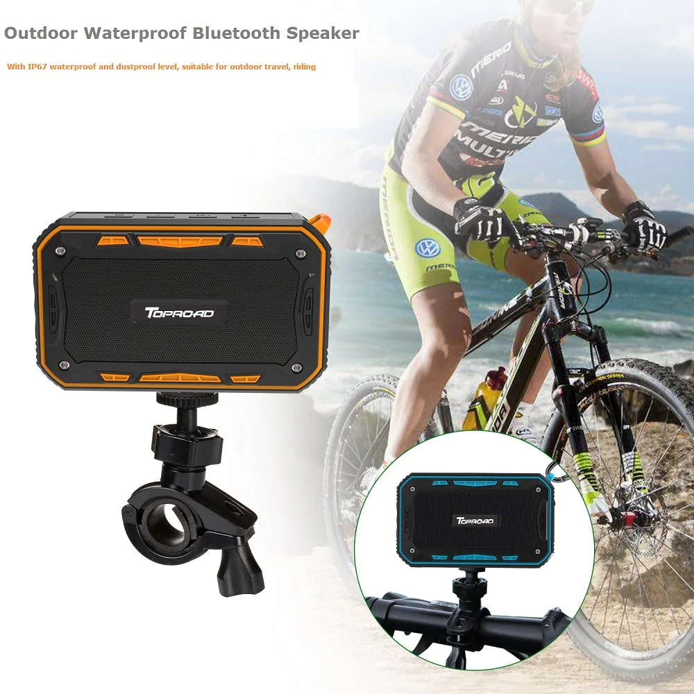 TOPROAD Спорт на открытом воздухе Беспроводной Динамик Водонепроницаемый Bluetooth Динамик s с микрофоном Альпинизм Пряжка Поддержка громкой связи TF FM AUX вход