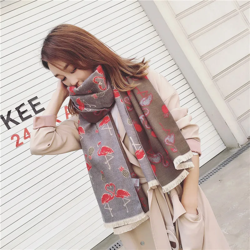 YUS 85*185CM Autumn/winter Animal 5 Colour woman Cashmere carf Wrap ladies Scarf Comfortable and soft Sunscreen hijab Pashmina | Аксессуары