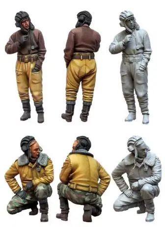 1/35 статуэтка в виде Современный русский танкист 2 шт./компл. модель Наборы