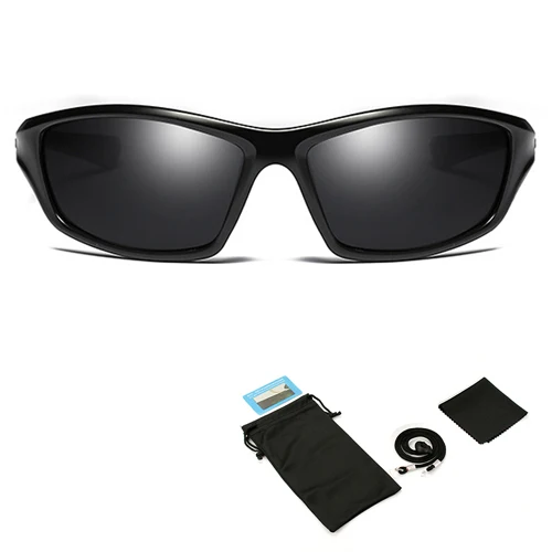 Gray lens bag Поляризационные спортивные солнцезащитные очки для мужчин и женщин, очки для бейсбола, бега, велоспорта, рыбалки, вождения, TR90, для гольфа, туризма, охоты, лыжных очков - Цвет: Gray lens bag
