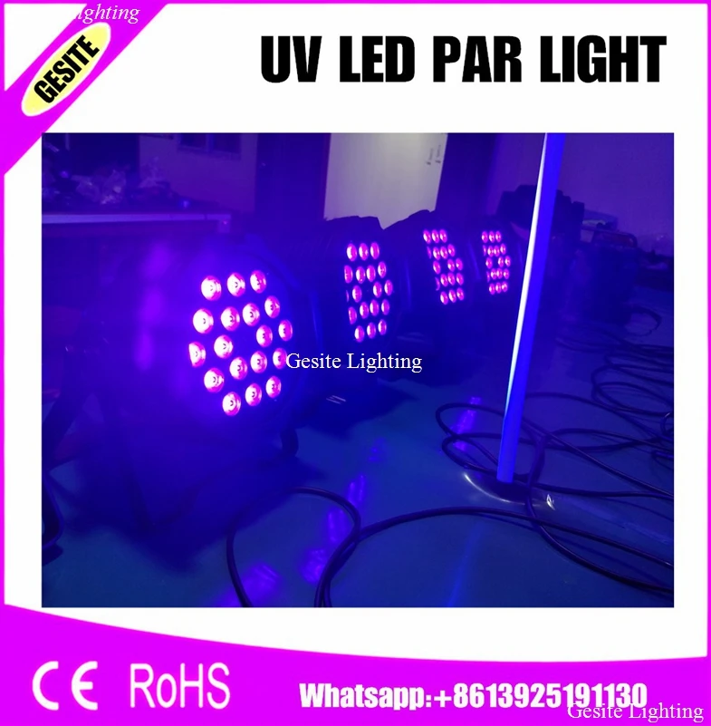 УФ-светильник заливающего света 18x12 Вт УФ LED par64 Светодиодный прожектор dj
