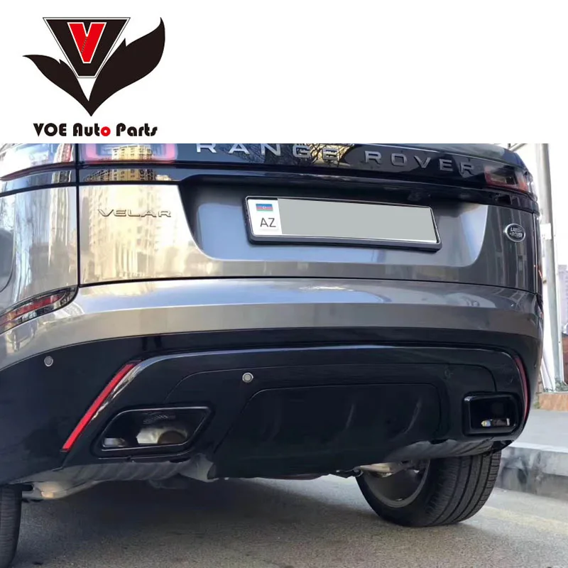 Серебристый/черный диффузор из АБС пластика Velar задний спойлер губа в комплекте