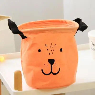 Orange Новая мультяшная карта памяти для хранения игрушек коробка для хранения, сумка-Органайзер для складной ящик для хранения Контейнер-бочка корзина для хранения игрушек Кахас organizadoras - Цвет: Orange