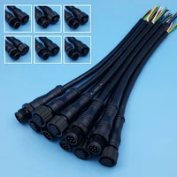 5pairs black waterproof ip68 234568 pin 20cm male and female led strip cable connector