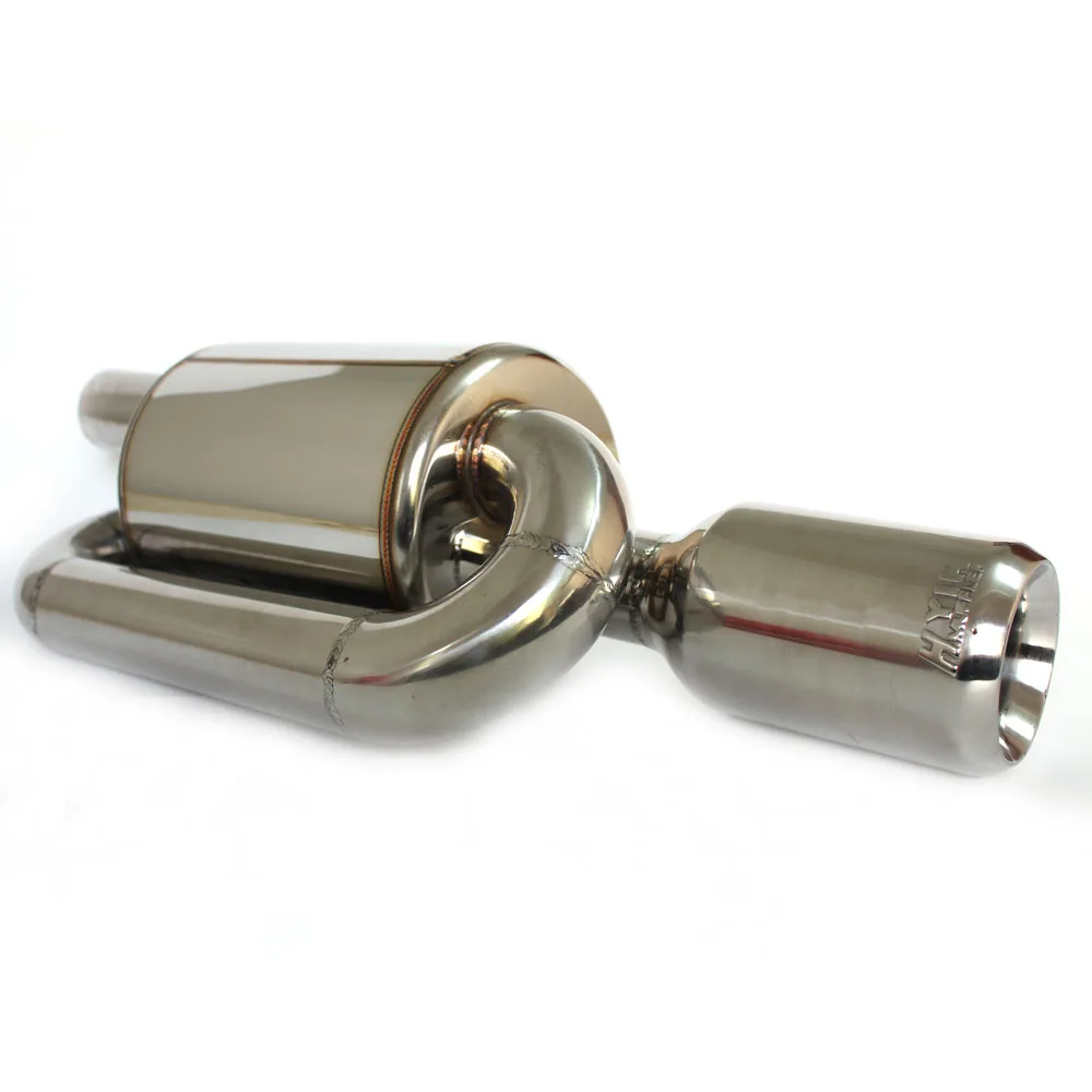 Car Accessories 51mm-89mm exhaust system muffler tube Universal stainless steel S-type external back pressure exhaust muffler