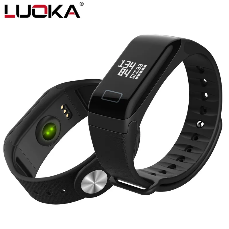 LUOKA фитнес-трекер Браслет пульсометр умный Браслет F1 Smartbracelet кровяное давление с шагомером браслет