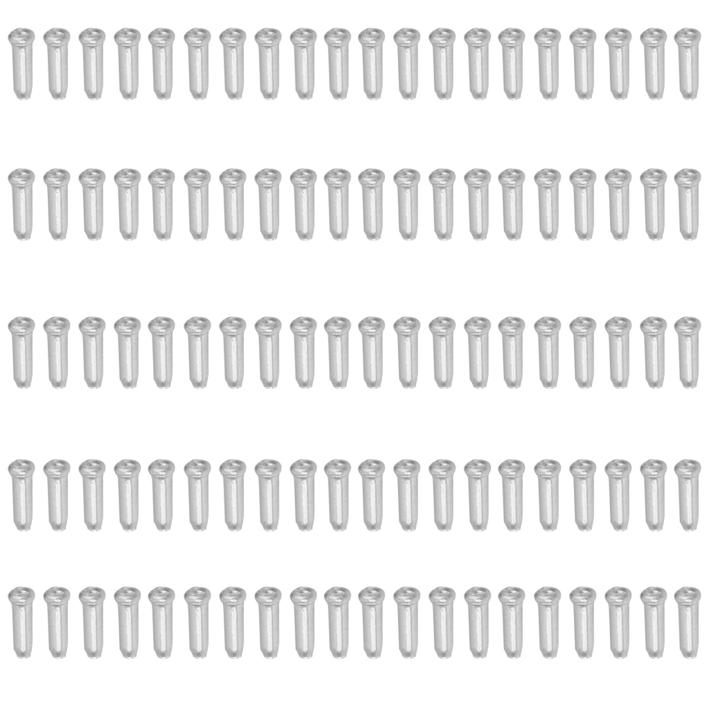 100 шт. наконечники тормозных кабелей для велосипедов MTB серебристый наконечник и