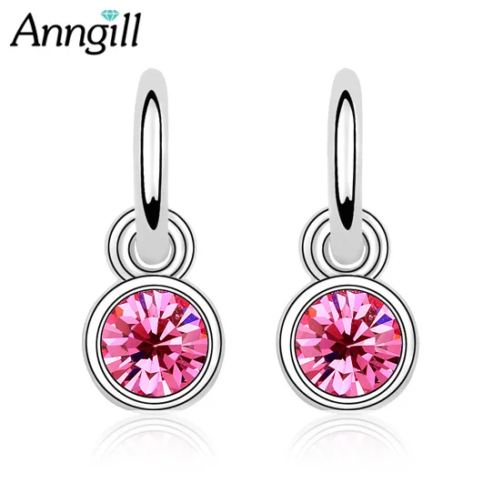 Круглые серьги для женщин Bijoux (украшения своими руками) кристаллами от сваровски