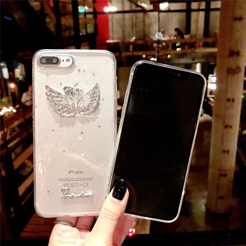 Чехол для Huawei P8 P9 P10 Plus P20 Lite P30 pro selfie P Smart Luxury Cute 3D Блеск Любовь Лебедь сердце мягкий