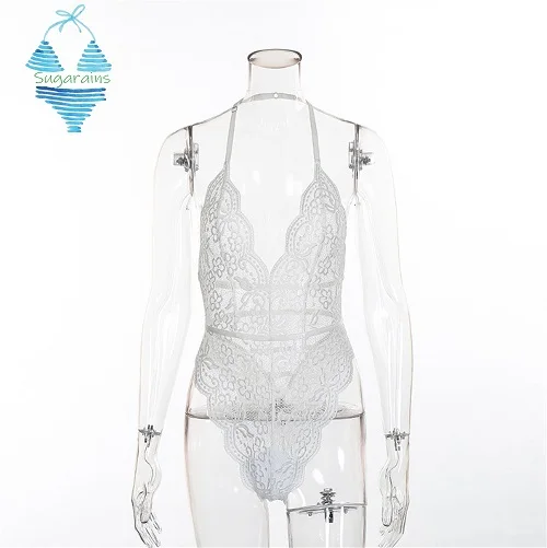 Sugarains кружевной комплект нижнего белья в Для женщин с лямкой на шее Цветочная