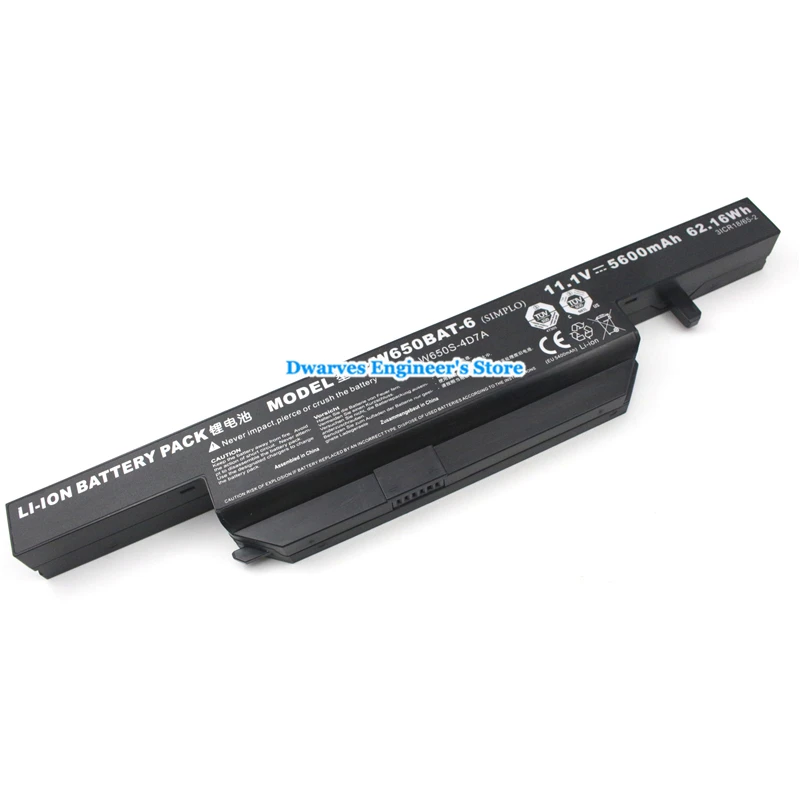 Подлинная батарея W650BAT 6 87 W650S 4D7A для CLEVO P15F R7 Rtl8723be Q2556 W650DC W670SZ W650SJ W670RC W650 4D4A 11 1 V|battery