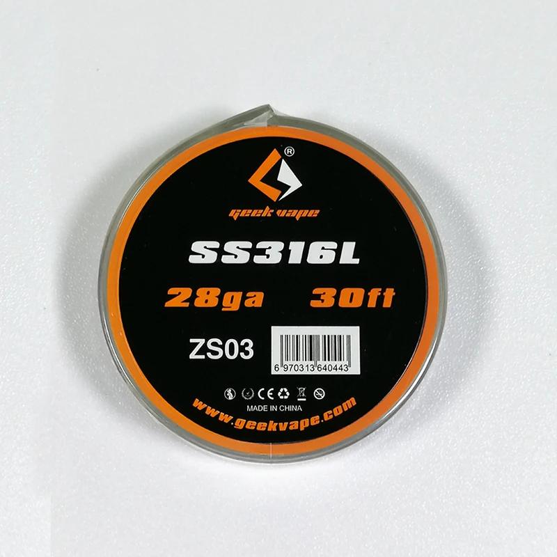 30 футов GeekVape SS316L 24GA 26GA 28GA катушка провода DIY нагревательный провод для электронной сигареты RDA RBA Атомайзер - Цвет: 28GA
