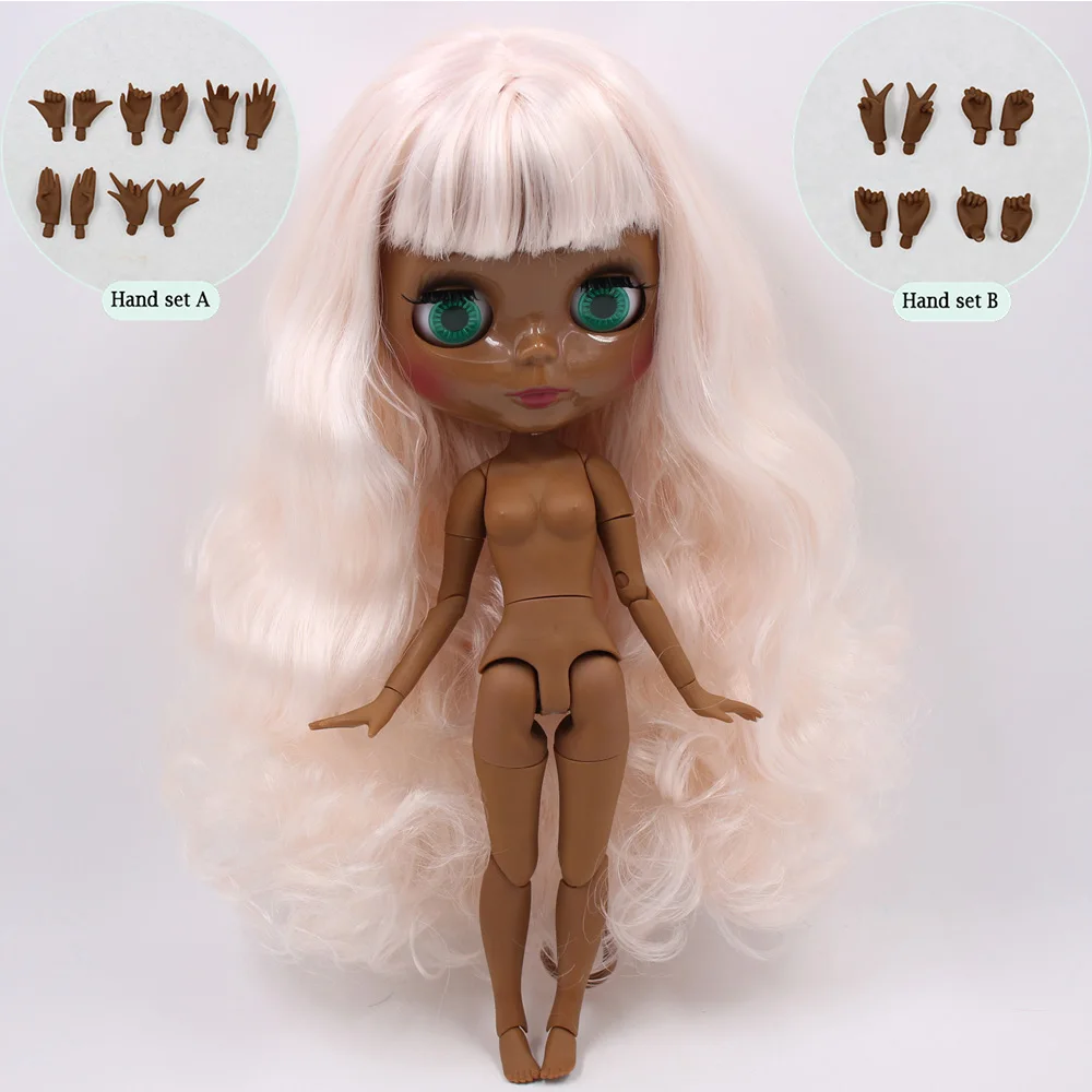 A doll with hand AB ICY Nude Blyth изготовленная на заказ кукла № BL2352/136 бледно-розовые волосы 1/6 bjd, pullip, licca, jerryberry - Цвет: A doll with hand AB