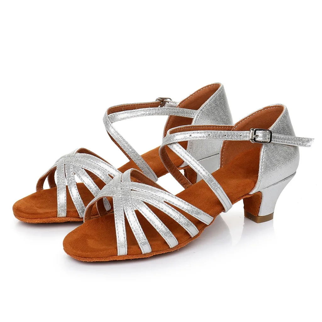 Сандалии SAGACE женские низкие для бальных танцев туфли латинских принцессы