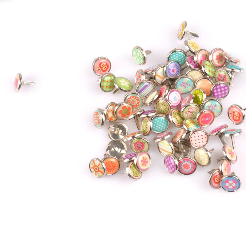 Декоративные поделки смешанные узоры круглые металлические брэды аксессуары