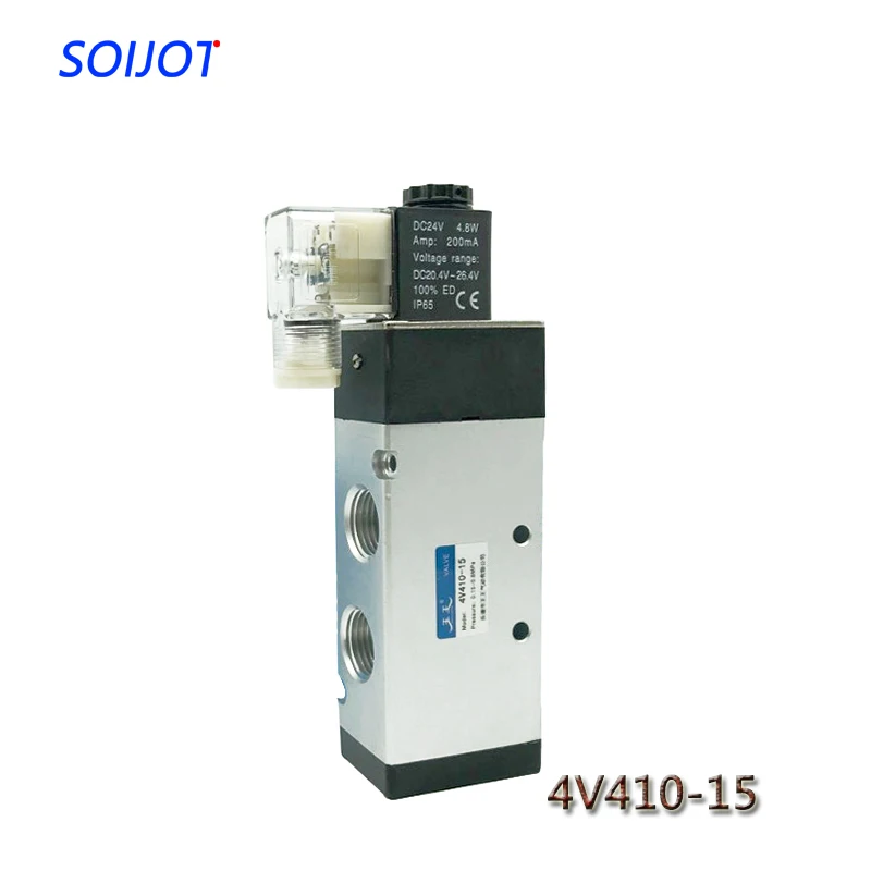 1/2 ''BSP 2 Позиции 5 портов Airtac воздушные электромагнитные клапаны 4V410 10/4V410 15