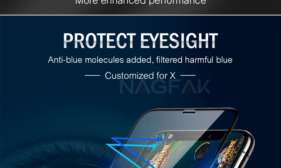 NAGFAK 6D закругленные края Полное покрытие экрана протектор для iPhone XS Max XR X 0,27 мм закаленное стекло для iPhone X 10 стеклянная пленка