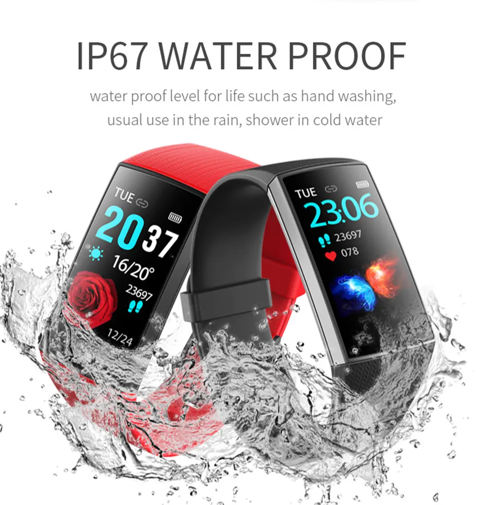 Фитнес-браслет измерение кровяного давления IP67 Водонепроницаемый умный Браслет трекер активности пульсометр часы PK mi band