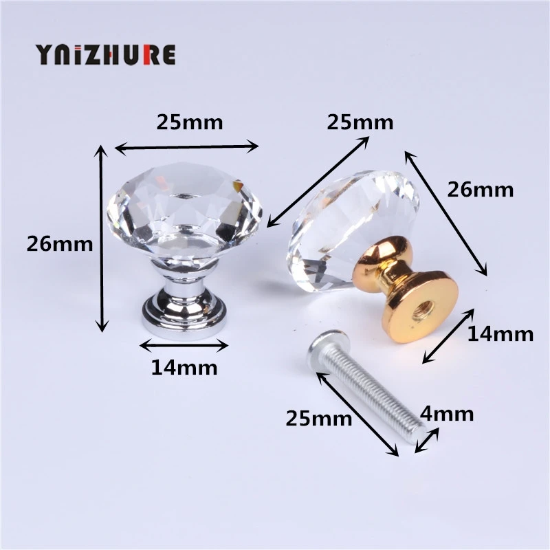 YNIZHURE 10 шт. алмазные Хрустальные Ручки для шкафа ручки выдвижных ящиков кухонного