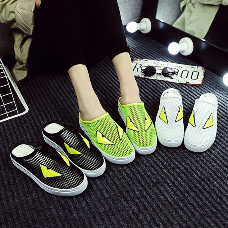 Летние пляжные низ женщина животных монстр тапочки девушка вне шлепанцы женская