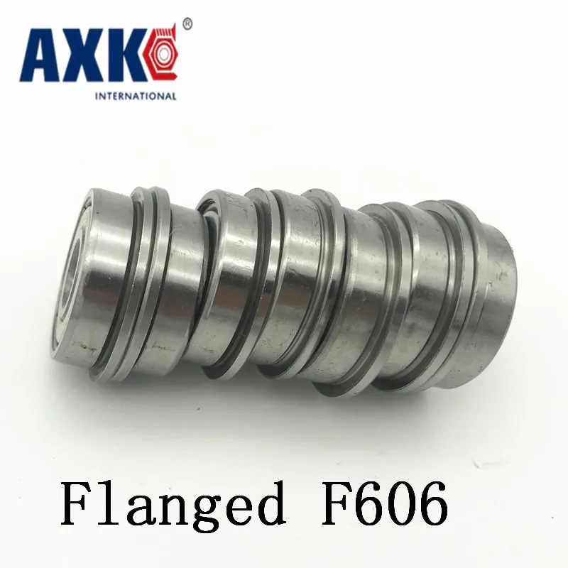

Axk F606zz Flange Bearing 6x17x6 Mm Abec-1 10 Pcs Flanged F606 Z Zz Ball Bearings Flange Id:19mm T:1.2mm