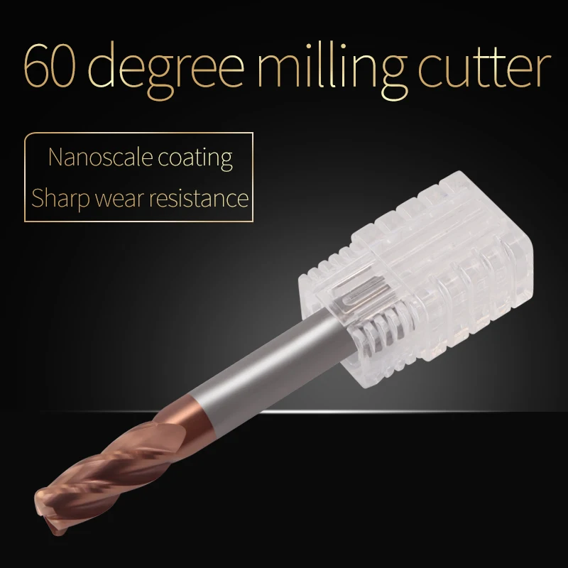 Augusttools Fresa cnc HRC60 4 Флейта концевая мельница сплав Карбид фрезерные инструменты Вольфрамовая сталь Фрезерный резак угловая закругленная Концевая мельница