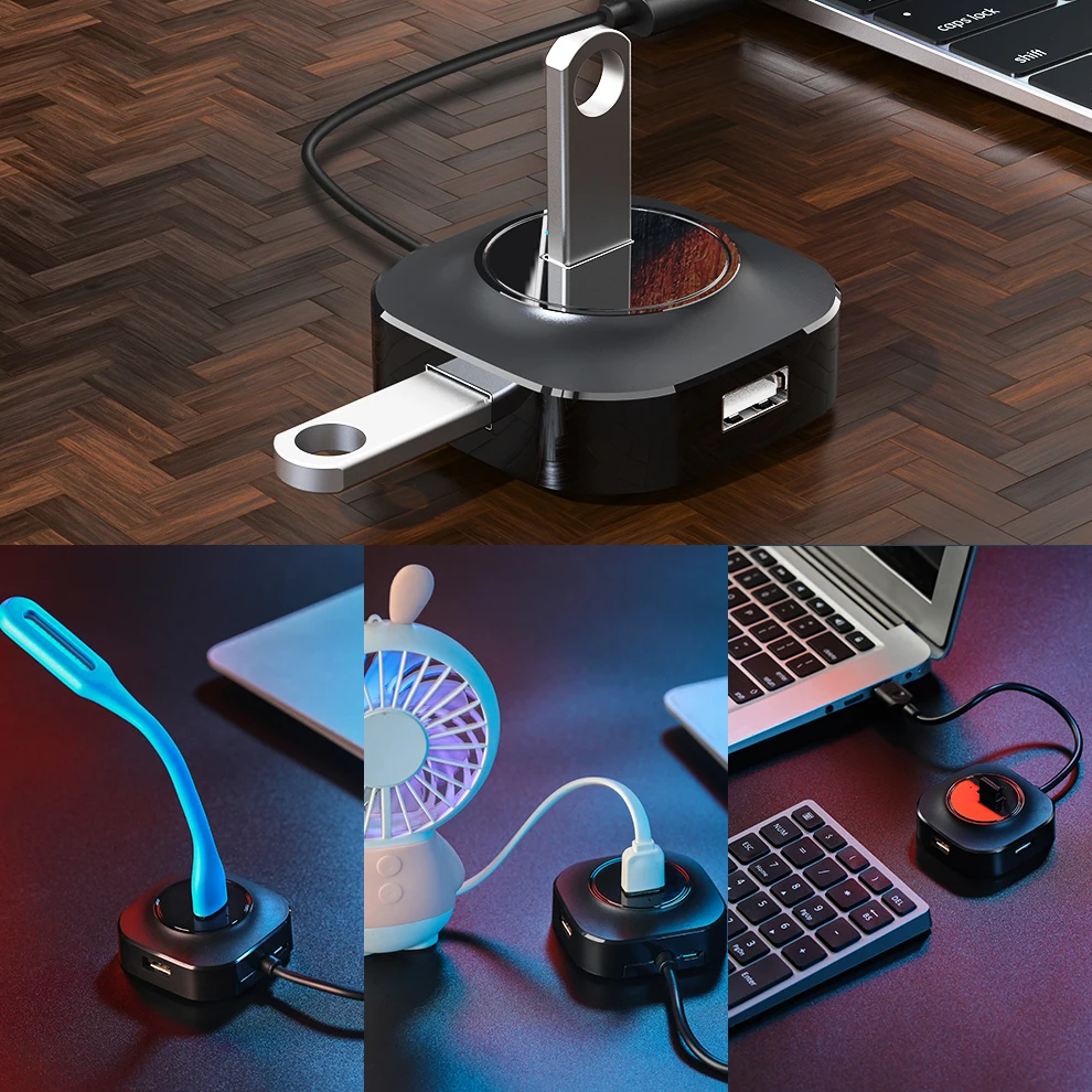 SeenDa usb хаб 2 0 Высокое Скорость 4 Порты и разъёмы USB концентратор разделитель