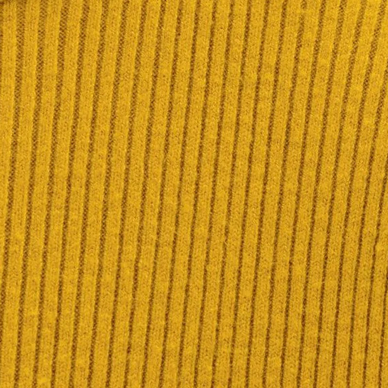 Yellow Осенне-зимний женский вязаный свитер с высоким воротом Повседневный Мягкий трикотажный джемпер модный тонкий женский эластичный пуловер - Цвет: Yellow
