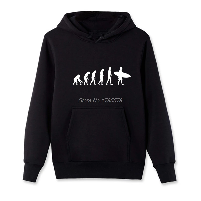 black Surfings Evolution для серферов Толстовка высокого качества Весна Осень Стиль мужская хлопковая толстовка хип хоп Куртка Harajuku уличная - Цвет: black