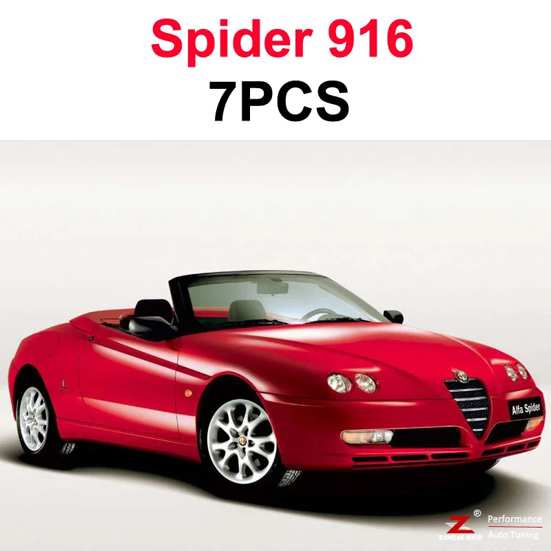 Spider 916 - 7PCS Идеальный Белый светодиодный купольный светильник для салона Alfa Romeo Giulietta Mito автомобиль Brera GT Spider 147 156 159 166 - Испускаемый цвет: Spider 916 - 7PCS