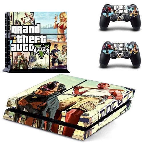Новая наклейка для PS4 виниловая наклейка, стикер для консоли sony Playstation 4 и 2 контроллера наклейка для PS4 наклейка - Цвет: GCTM0008