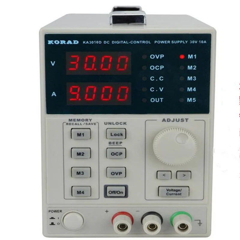 KORAD KA3010D прецизионный Регулируемый блок питания 30В, 10A 0,01 V 0.001A DC Линейный Питание цифровой лабораторных класса