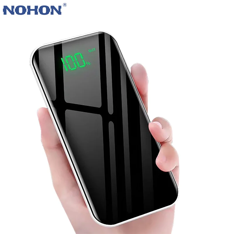 NOHON, 10000 мА/ч, внешний аккумулятор, мини внешний аккумулятор, быстрая зарядка, 3,0, для iPhone, huawei, Xiaomi, 10000 мА/ч, внешний аккумулятор, портативное зарядное устройство, аккумулятор
