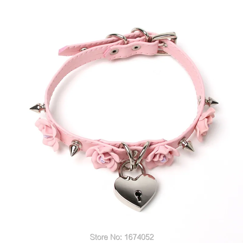 Женское кожаное ожерелье в стиле &quotЛолита&quot 100%|choker leather necklace|leather necklacespiked collar |