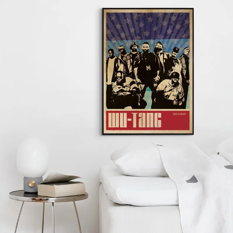 Wu-Tang клановая музыкальная певица плакат хип-хоп рэп музыкальная группа звезда Плакат настенная живопись Домашний декор Печать на холсте