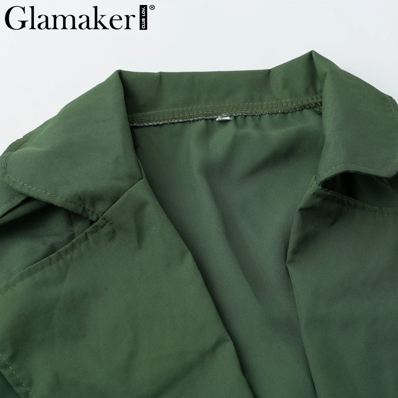 Glamaker шифоновое прозрачное длинное пальто с поясом, женское свободное модное пальто на пуговицах, женский летний модный кардиган, пальто