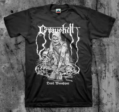 Футболка Gravehill ⟞vil Worship' Slayer Sodom Venomnew лето 2019 модная мужская футболка с круглым