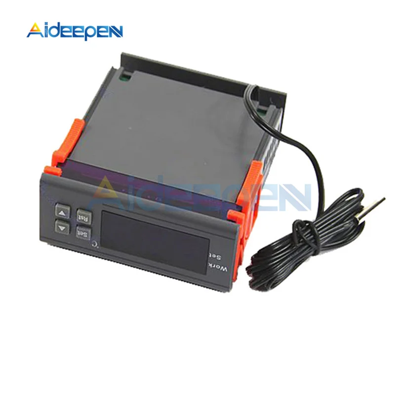 DC 12V WH7016C AC 110-220 В DC 12 В 24 В 10A ЖК цифровой контроль температуры Лер термостат контроль нагрева охлаждения с датчиком NTC зонд - Цвет: DC 12V