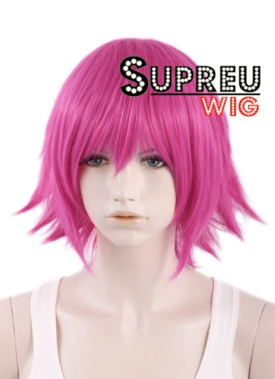 Лига легенд Энни Короткий Ярко-Розовый Аниме Косплей Парик LQ76 |