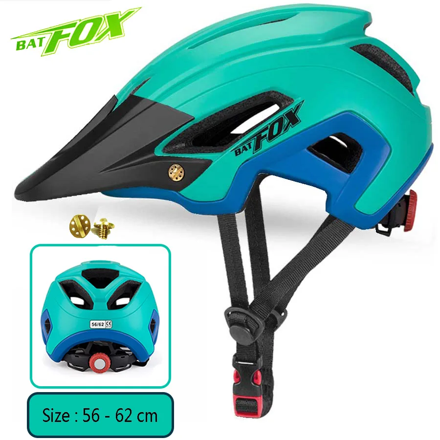 692-Blue-Black Batfox велосипедный шлем для женщин и мужчин велосипедный шлем MTB велосипед горная дорога для верховой езды безопасность Спорт на открытом воздухе легкий большой козырек шлемы - Цвет: 692-Blue-Black