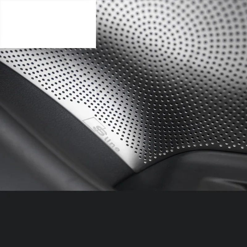 car styling Stainless steel audio speaker sound cover decorating interior trim moldings for Audi A3 sedan 2014-2017 Year | Автомобили и