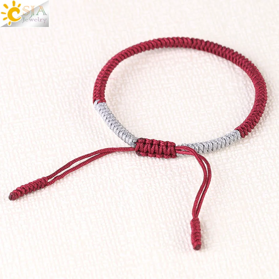 Женские и мужские браслеты-обручи CSJA браслет на удачу будды ручной работы с