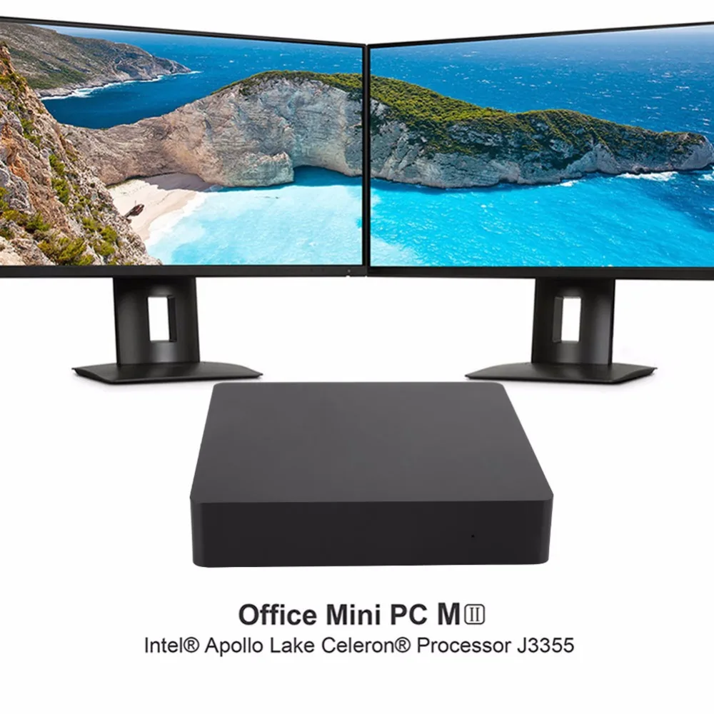 Beelink MII 4K HD мини ПК компьютер для Intel 3165 LP DDR4 4G/8G M.2 SSD 100-240V Горячая Распродажа