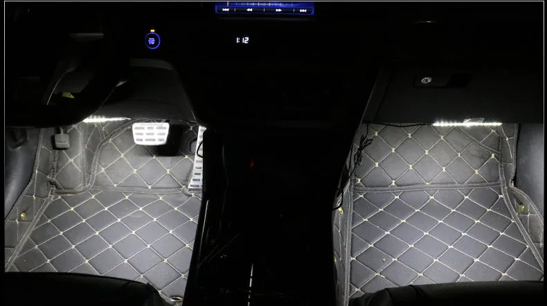 Автомобильная светодиодная лента 9 SMD 5050 10 Вт Автомобильная декоративная атмосферная полоса, автомобильный напольный светильник 12 В, Автомобильный декоративный светильник s