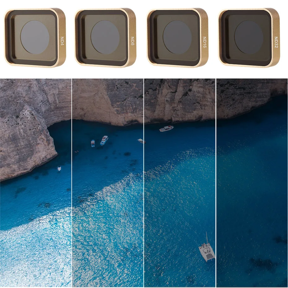 Фильтр TENENELE для камеры GoPro Hero 5/6/7 Black UV CPL ND 4 8 16 32 набор Оптических стеклянных
