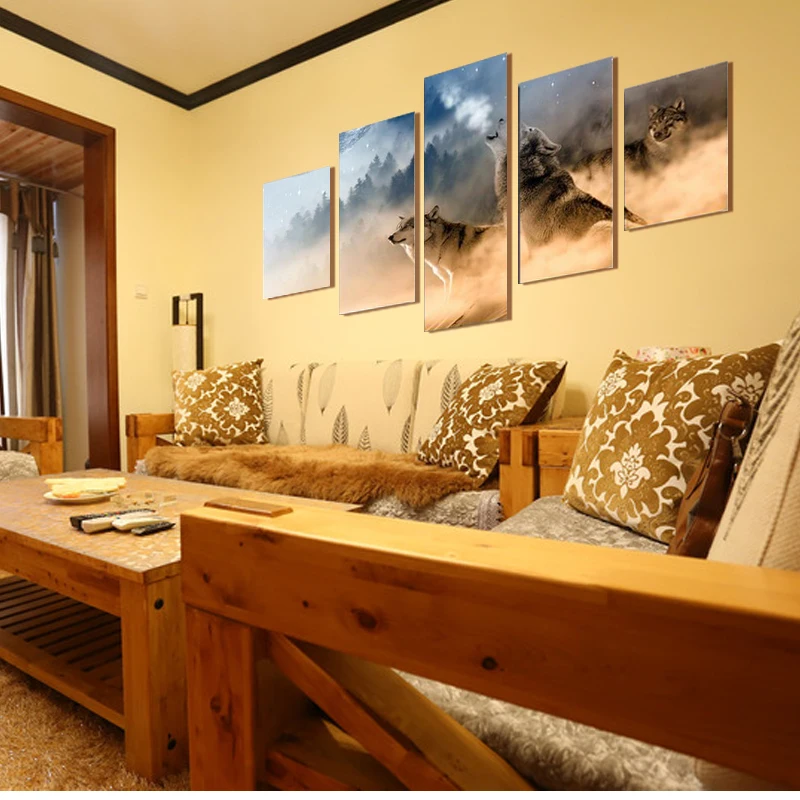 Картина на холсте три волка в горах 5 шт.|the paintings|art picturesmodern wall painting |