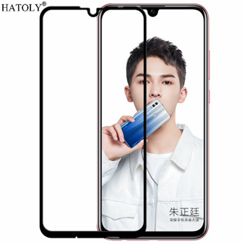 2 шт. закаленное стекло для huawei Honor 10 Lite защита экрана P Smart 2019 полное покрытие 3D